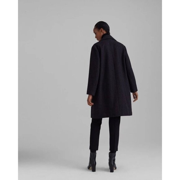 Club Monaco Size Small Wool Blend Black Double-Breasted Coat - Picture 10 of 10